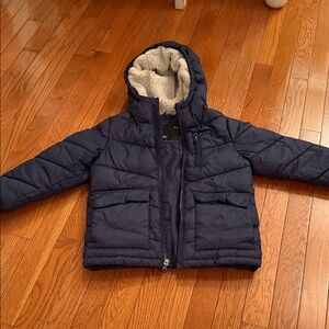 Boys Under Armour Blue Hooded Jacket - Size 5